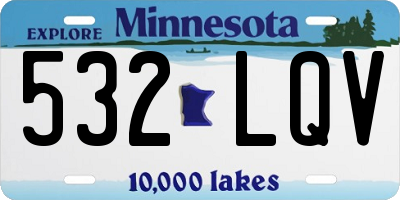 MN license plate 532LQV