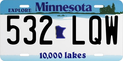 MN license plate 532LQW