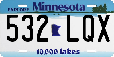 MN license plate 532LQX