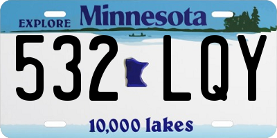 MN license plate 532LQY