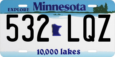 MN license plate 532LQZ