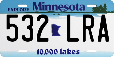 MN license plate 532LRA