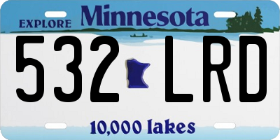 MN license plate 532LRD