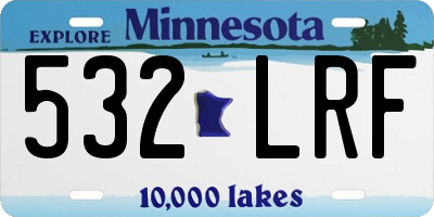 MN license plate 532LRF