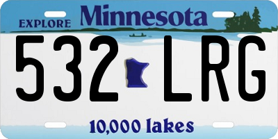 MN license plate 532LRG