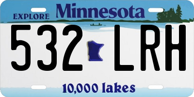 MN license plate 532LRH