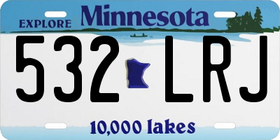 MN license plate 532LRJ