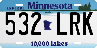MN license plate 532LRK
