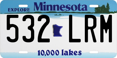 MN license plate 532LRM