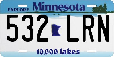 MN license plate 532LRN