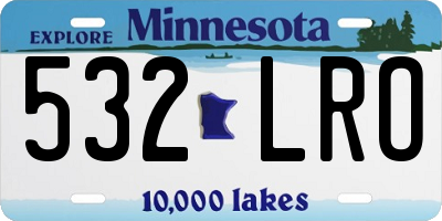 MN license plate 532LRO