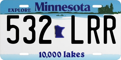 MN license plate 532LRR