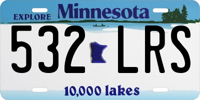 MN license plate 532LRS