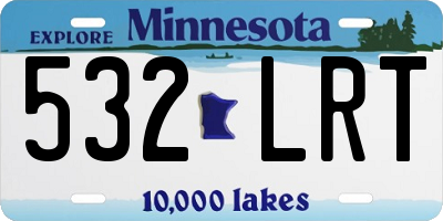 MN license plate 532LRT