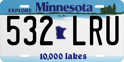 MN license plate 532LRU