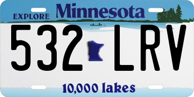 MN license plate 532LRV