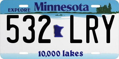 MN license plate 532LRY