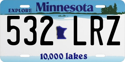 MN license plate 532LRZ