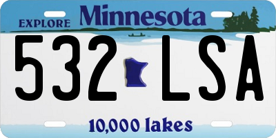 MN license plate 532LSA