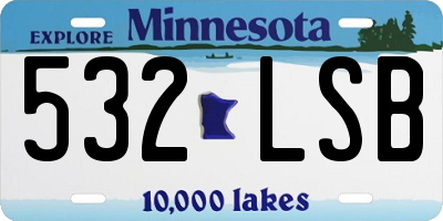 MN license plate 532LSB