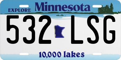 MN license plate 532LSG
