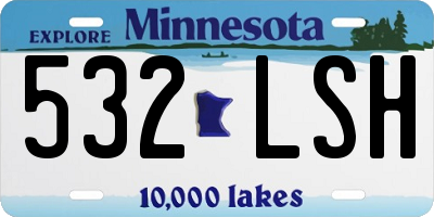MN license plate 532LSH