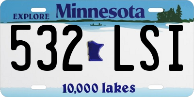 MN license plate 532LSI