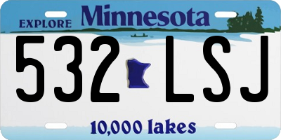 MN license plate 532LSJ