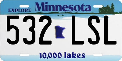 MN license plate 532LSL