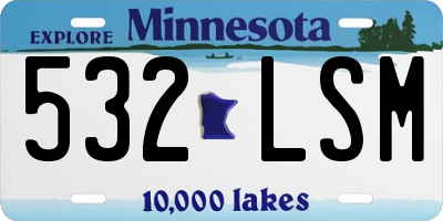 MN license plate 532LSM