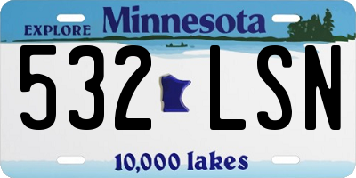 MN license plate 532LSN