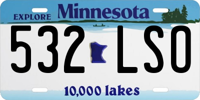 MN license plate 532LSO