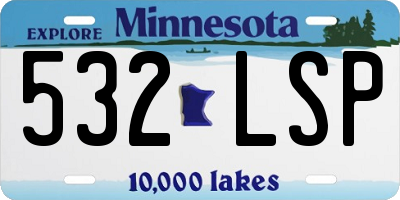 MN license plate 532LSP