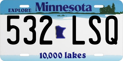 MN license plate 532LSQ