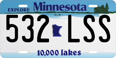 MN license plate 532LSS