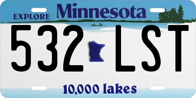 MN license plate 532LST