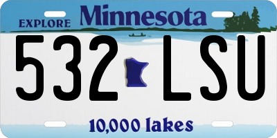 MN license plate 532LSU