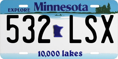 MN license plate 532LSX
