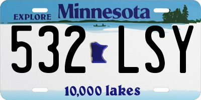 MN license plate 532LSY