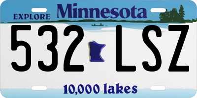 MN license plate 532LSZ