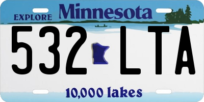 MN license plate 532LTA