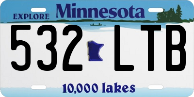 MN license plate 532LTB