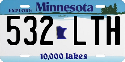 MN license plate 532LTH
