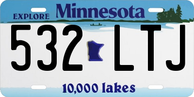 MN license plate 532LTJ