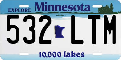 MN license plate 532LTM