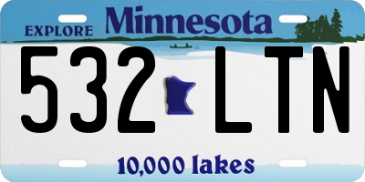 MN license plate 532LTN