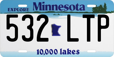 MN license plate 532LTP