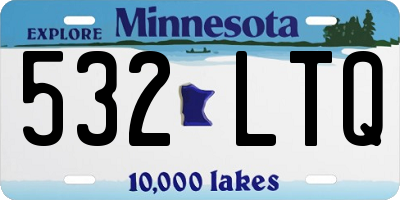 MN license plate 532LTQ