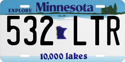 MN license plate 532LTR