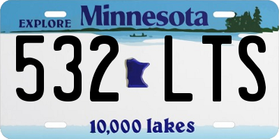 MN license plate 532LTS